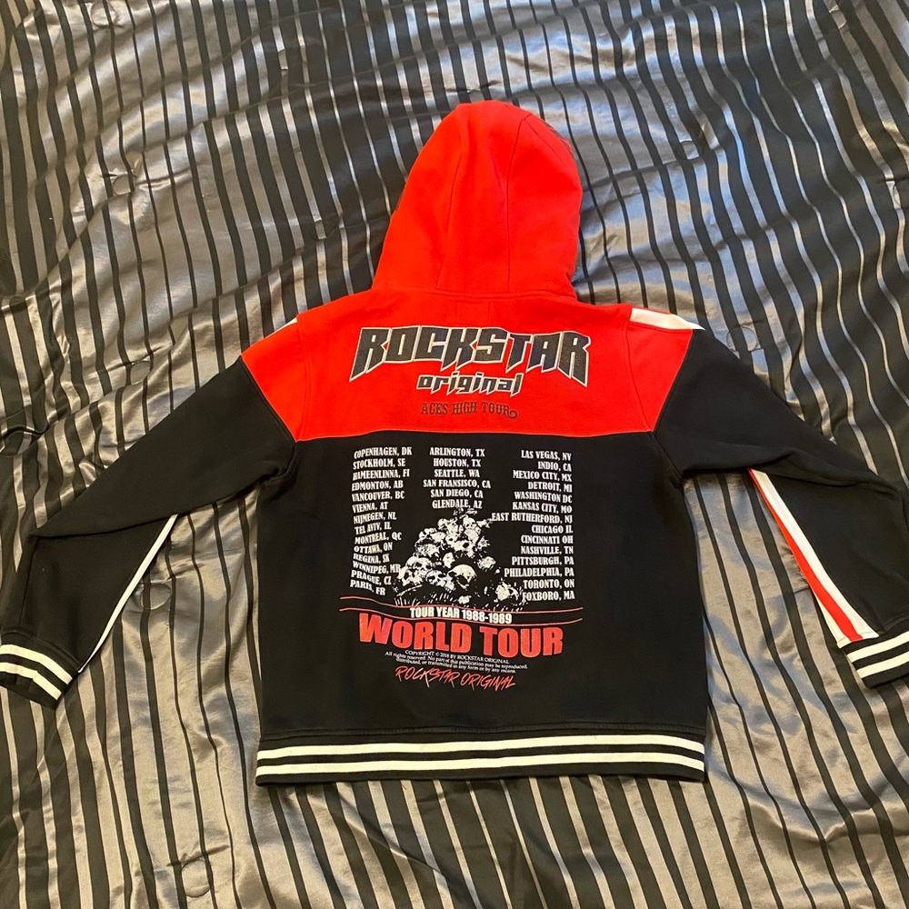 Rockstar Originals Hoodie, Red and Black, 2XL, Worn but in good condition